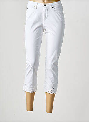 Pantacourt tissage popeline taille normale blanc MERI & ESCA femme