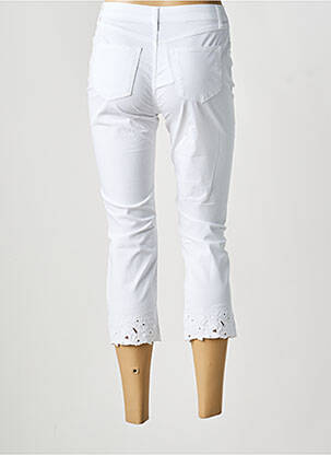 Pantacourt tissage popeline taille normale blanc MERI & ESCA femme