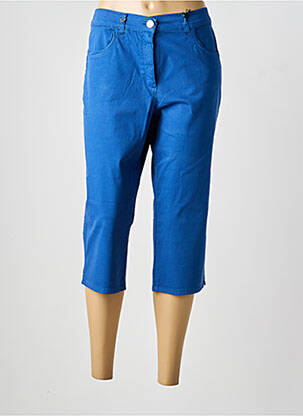 Pantacourt stretch taille normale bleu EAST DRIVE femme