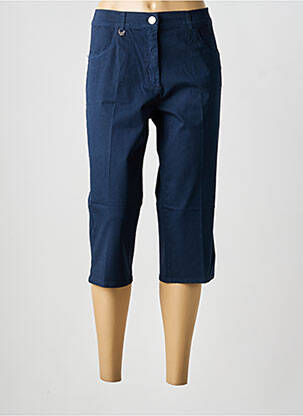 Pantacourt stretch taille normale bleu EAST DRIVE femme