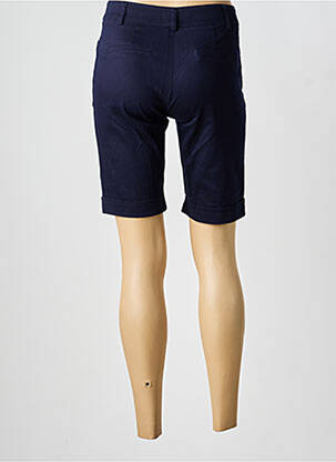 Bermuda taille à pinces taille normale bleu ANDAMIO femme