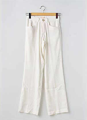 Pantalon flare taille haute taille haute beige PARA MI femme