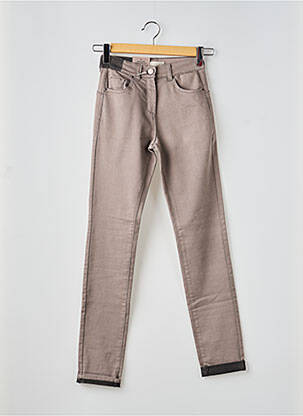 Jeans coupe slim stretch taille normale marron EAST DRIVE femme