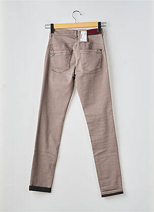 Jeans coupe slim stretch taille normale marron EAST DRIVE femme