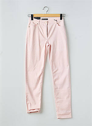 Pantalon slim tissage popeline taille normale rose BETTY BARCLAY femme