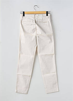 Pantalon chino tissage popeline taille normale beige PARA MI femme