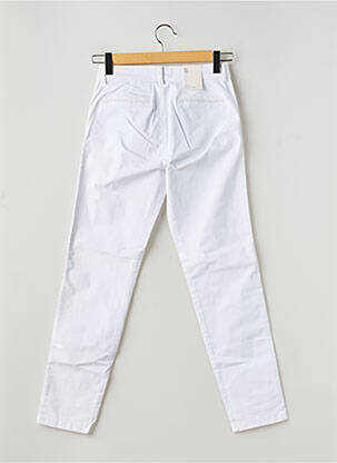 Pantalon chino tissage popeline taille normale blanc PARA MI femme