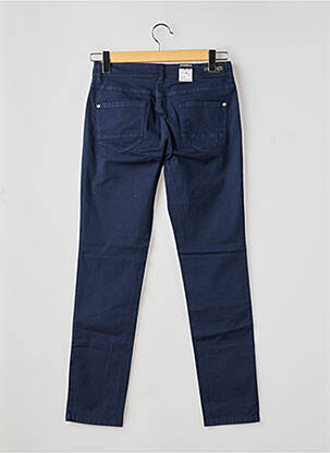 Pantalon slim tissage popeline taille normale bleu ZERRES femme