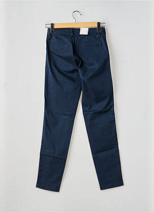 Pantalon chino tissage popeline taille normale bleu PARA MI femme