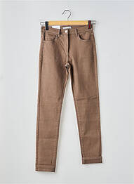 Jeans coupe slim stretch taille normale marron EAST DRIVE femme
