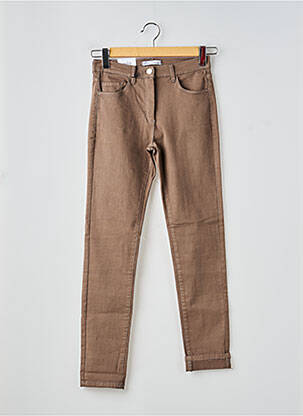 Jeans coupe slim stretch taille normale marron EAST DRIVE femme