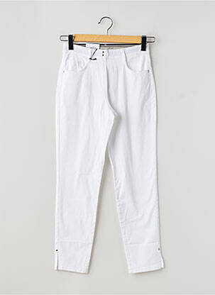 Pantalon 7/8 stretch taille normale blanc EAST DRIVE femme