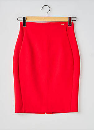 Jupe mi-longue taille à pinces rouge FRACOMINA femme