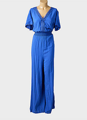Combi-pantalon fermeture boutonnée au dos manches courtes bleu GAUDI femme