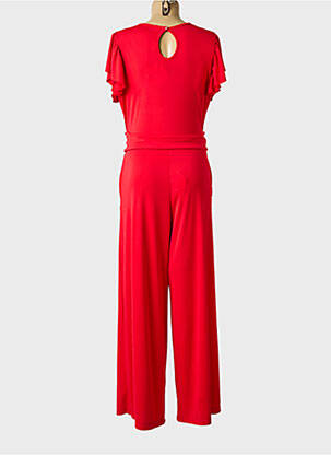 Combi-pantalon coupe fluide manches courtes rouge LOLITAS&L femme