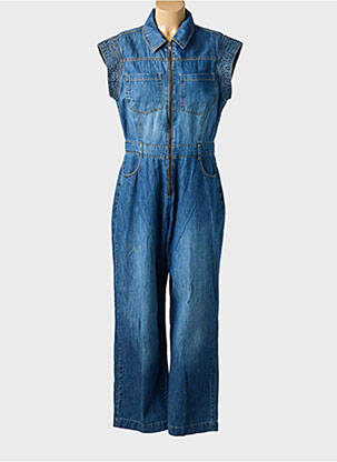 Combi-pantalon poches manches courtes bleu LOLITAS&L femme