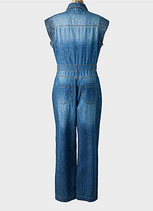 Combi-pantalon col chemisier manches courtes bleu LOLITAS&L femme