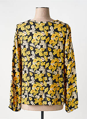 Blouse imprimé fleurs manches longues jaune AGATHE & LOUISE femme