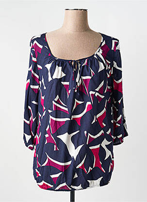 Blouse imprimé fantaisie manches 3/4 bleu BETTY BARCLAY femme