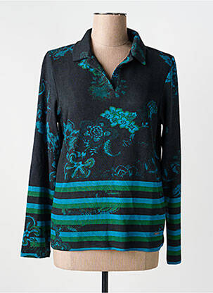 Pull coupe cintrée manches longues bleu AGATHE & LOUISE femme