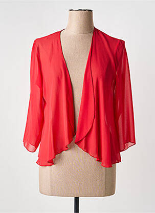 Gilet manches longues manches 3/4 rouge FRANCE RIVOIRE femme