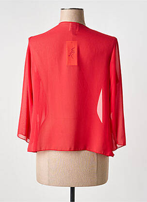Gilet manches longues manches 3/4 rouge FRANCE RIVOIRE femme
