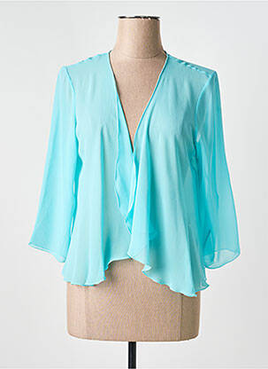 Gilet manches longues manches 3/4 bleu GREGORY PAT femme