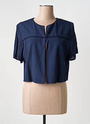 Veste chic tissage crêpe bleu DIANE LAURY femme