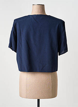 Veste chic tissage crêpe bleu DIANE LAURY femme