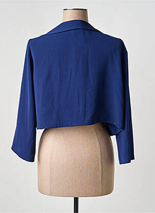 Boléro tissage crêpe bleu ANDAMIO femme