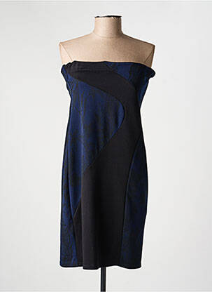 Robe courte sans manche sans manche bleu REVD'ELLE femme