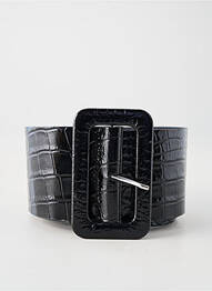 Ceinture tissage effet écaille noir SIGNE NATURE femme