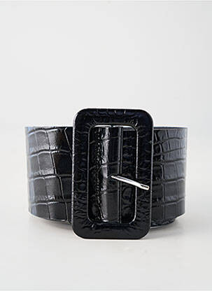 Ceinture tissage effet écaille noir SIGNE NATURE femme