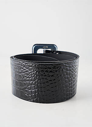 Ceinture tissage effet écaille noir SIGNE NATURE femme