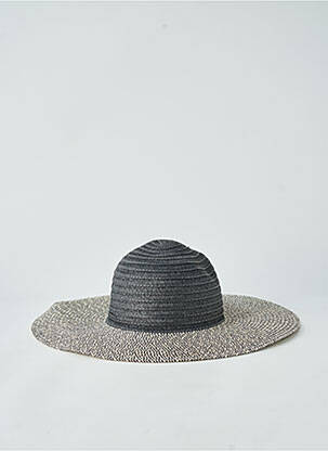 Chapeau forme chapeau paille noir LEO & UGO femme