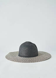 Chapeau forme chapeau paille noir LEO & UGO femme