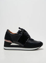 Baskets matière lisse talon de 4 à 6cm noir EMILIE KARSTON femme