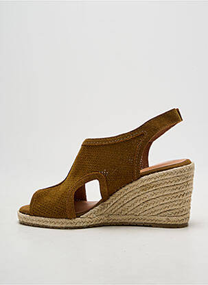 Espadrilles bout ouvert talon de 7 à 9cm marron EMILIE KARSTON femme