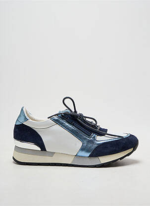 Baskets fermeture zip et lacets talon plat jusqu'à 3cm bleu EMILIE KARSTON femme