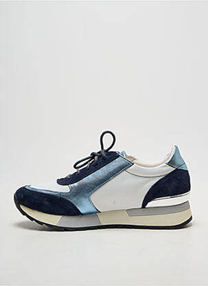 Baskets fermeture zip et lacets talon plat jusqu'à 3cm bleu EMILIE KARSTON femme