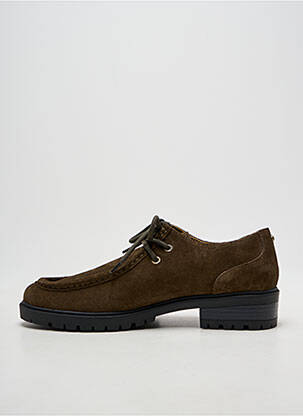 Derbies bout rond talon de 4 à 6cm vert EMILIE KARSTON femme