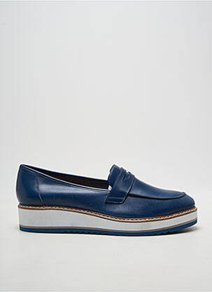 Mocassins type de semelle amortissante talon de 4 à 6cm bleu EMILIE KARSTON femme