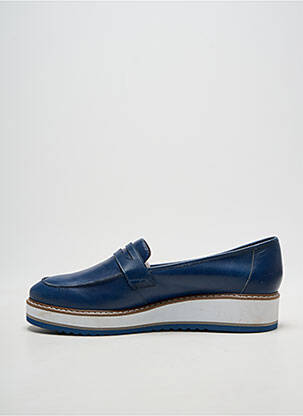 Mocassins type de semelle amortissante talon de 4 à 6cm bleu EMILIE KARSTON femme