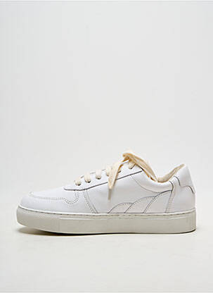 Baskets bout rond talon plat jusqu'à 3cm blanc EMILIE KARSTON femme