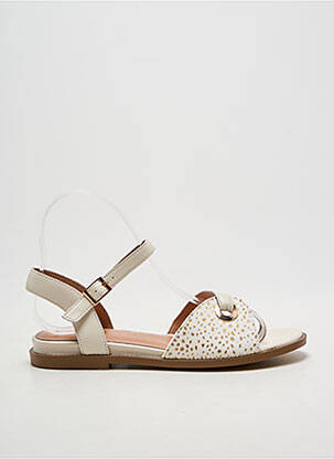 Sandales/nu pieds chiquet talon plat jusqu'à 3cm beige EMILIE KARSTON femme