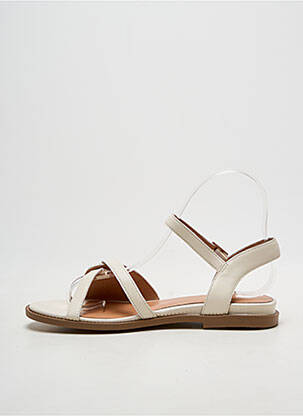 Sandales/nu pieds chiquet talon plat jusqu'à 3cm beige EMILIE KARSTON femme