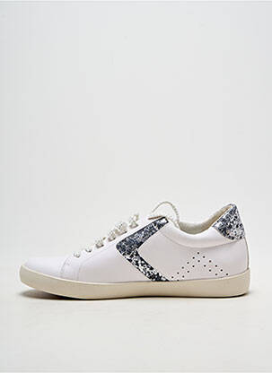 Baskets tissage satiné talon plat jusqu'à 3cm blanc EMILIE KARSTON femme