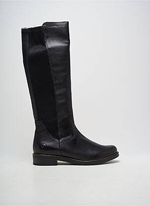 Bottes tissage satiné talon de 4 à 6cm noir REMONTE femme