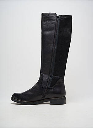 Bottes tissage satiné talon de 4 à 6cm noir REMONTE femme