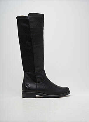 Bottes tissage satiné talon de 4 à 6cm noir REMONTE femme